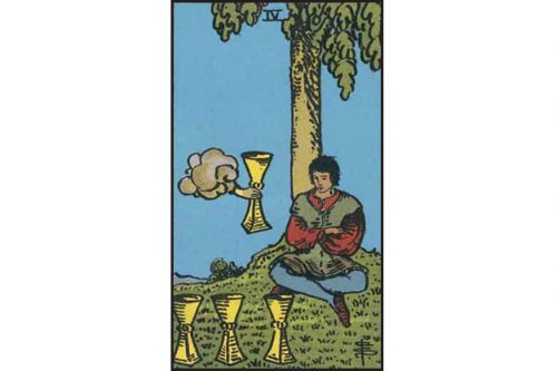 four of cups upright love